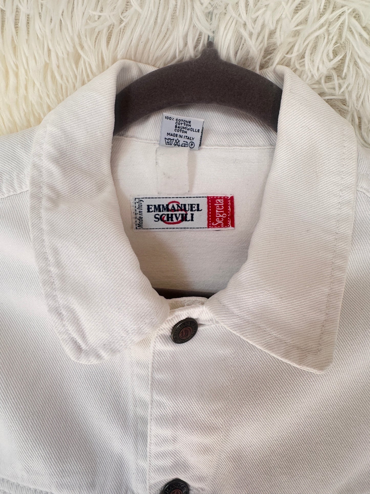 Giacca denim bianca Donald