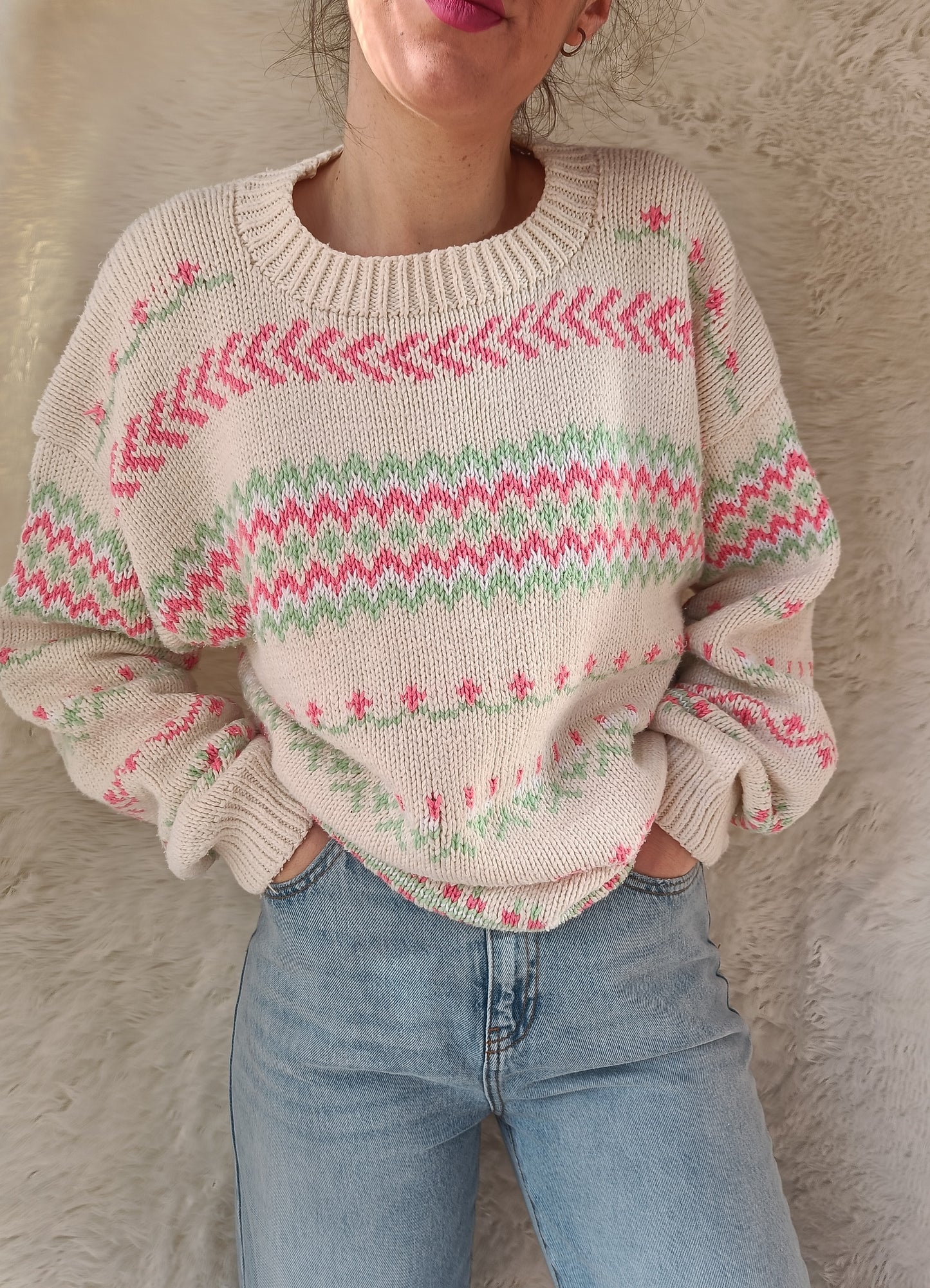maglione vintage fair isle