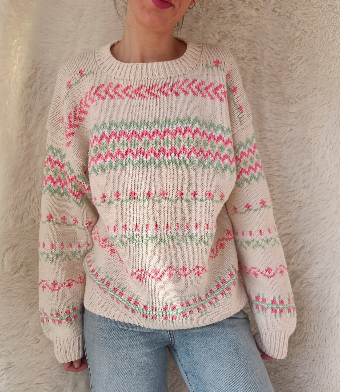 maglione vintage fair isle