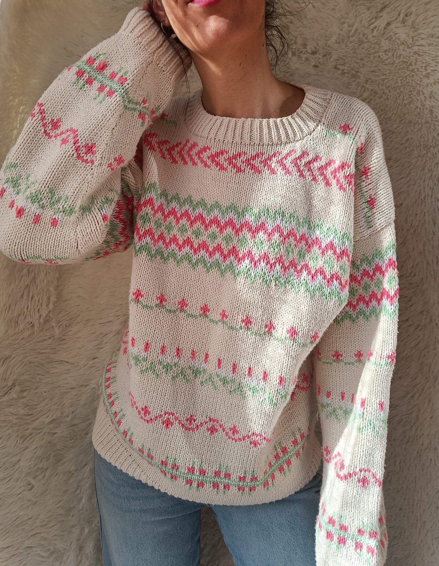 maglione vintage fair isle