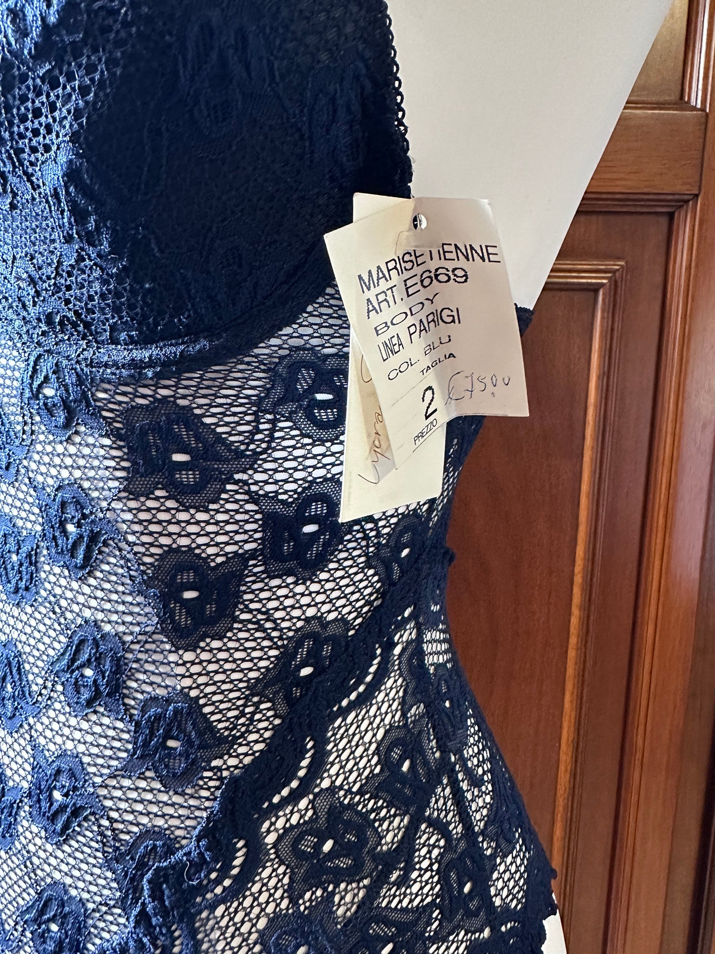 Lace bodysuit navy Marisetienne