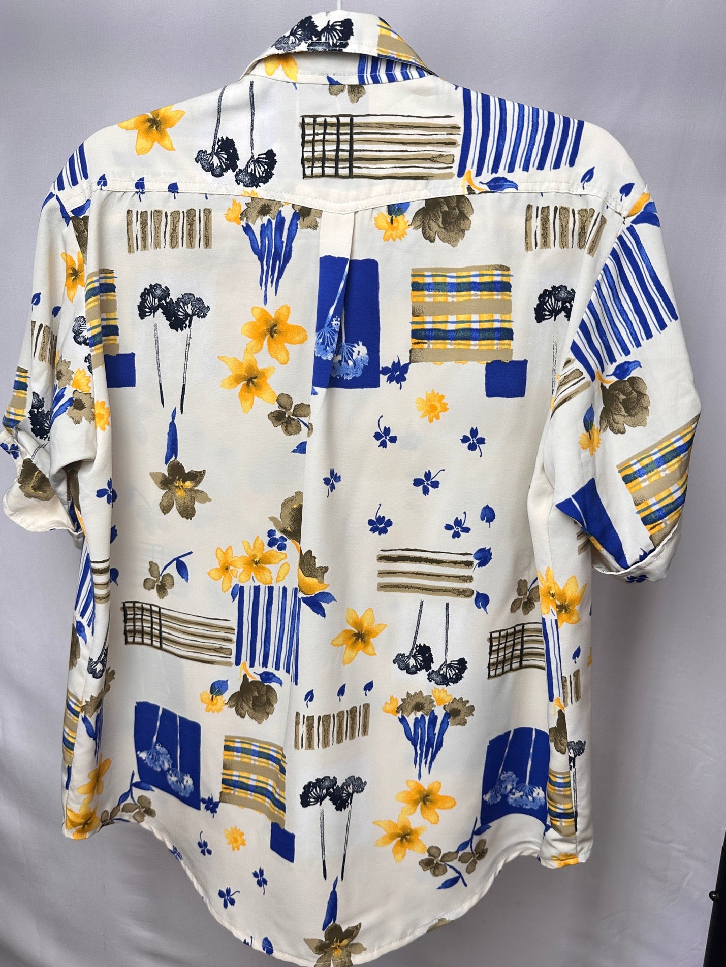 Camicia Vintage a Fantasia Floreale e Geometrica