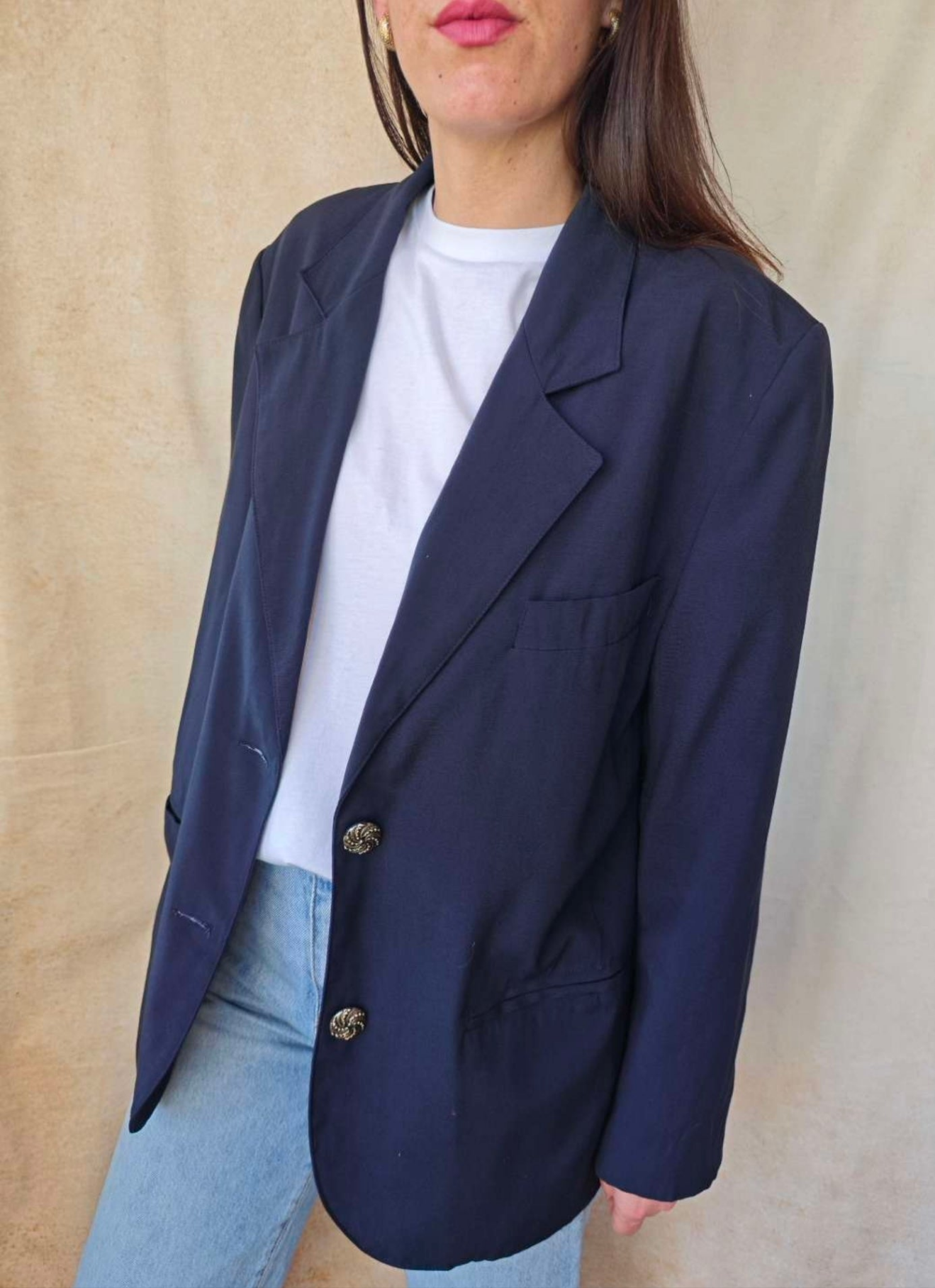 Blazer navy bottoni gioiello