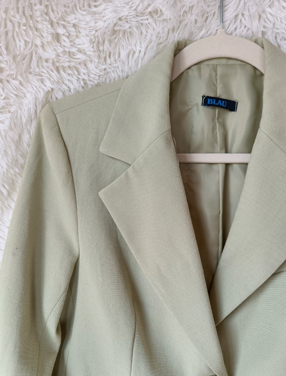 Blazer verde chiaro lino & cotone