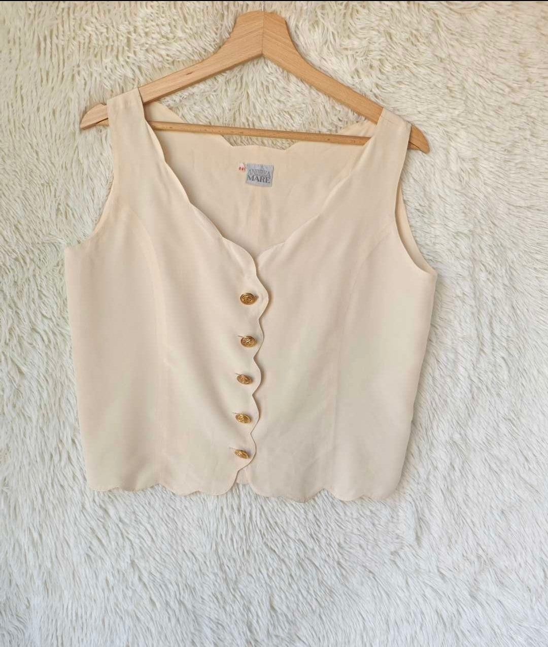 Top 100% seta crema