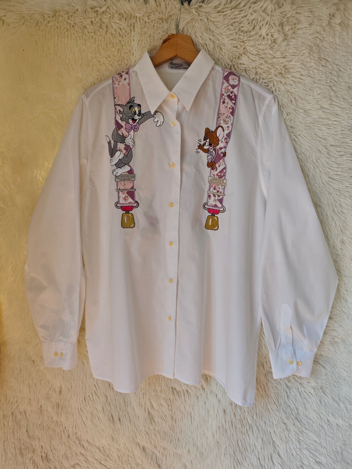 Camicia Tom & Jerry con bretelle disegnate