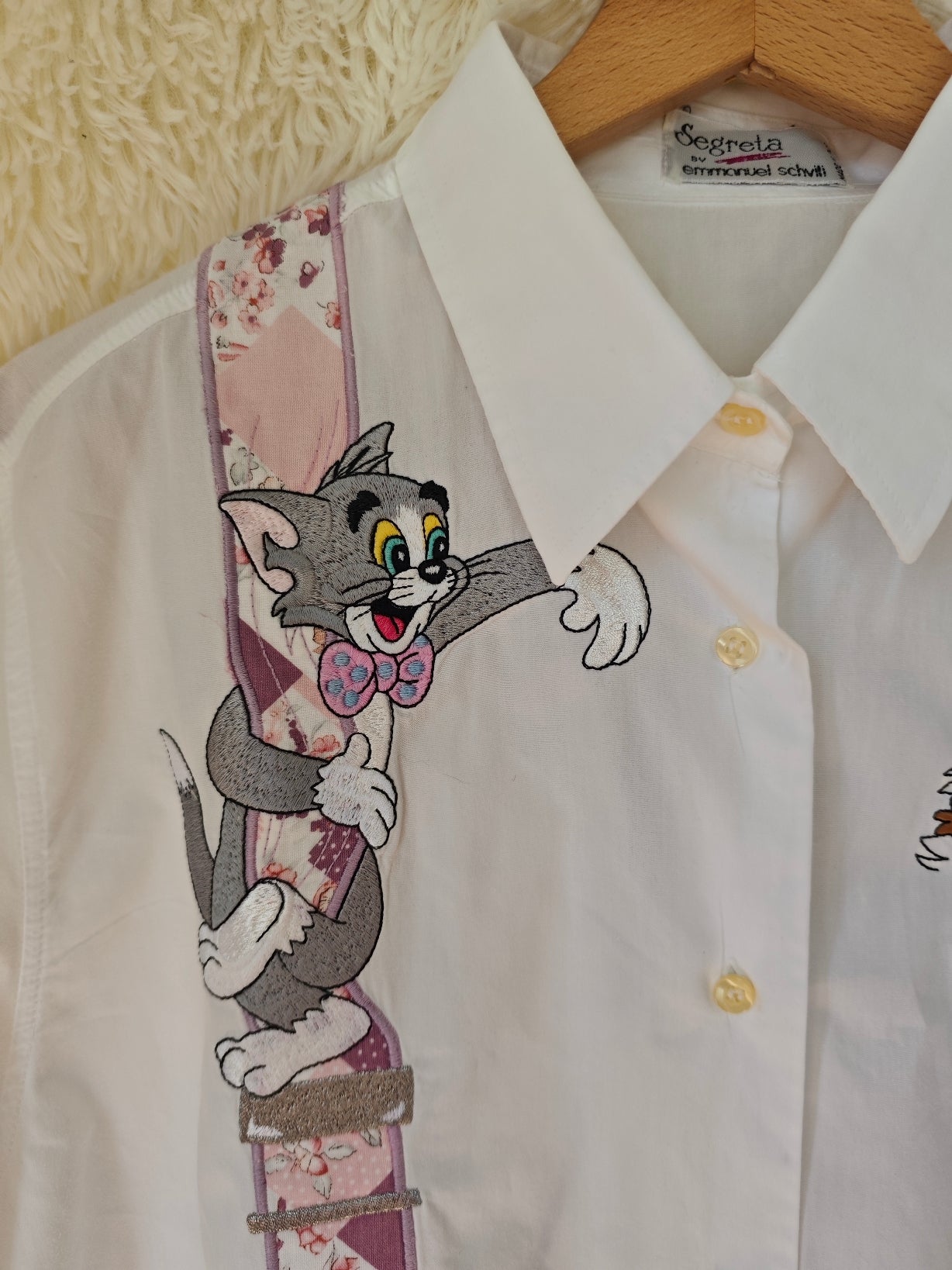 Camicia Tom & Jerry con bretelle disegnate