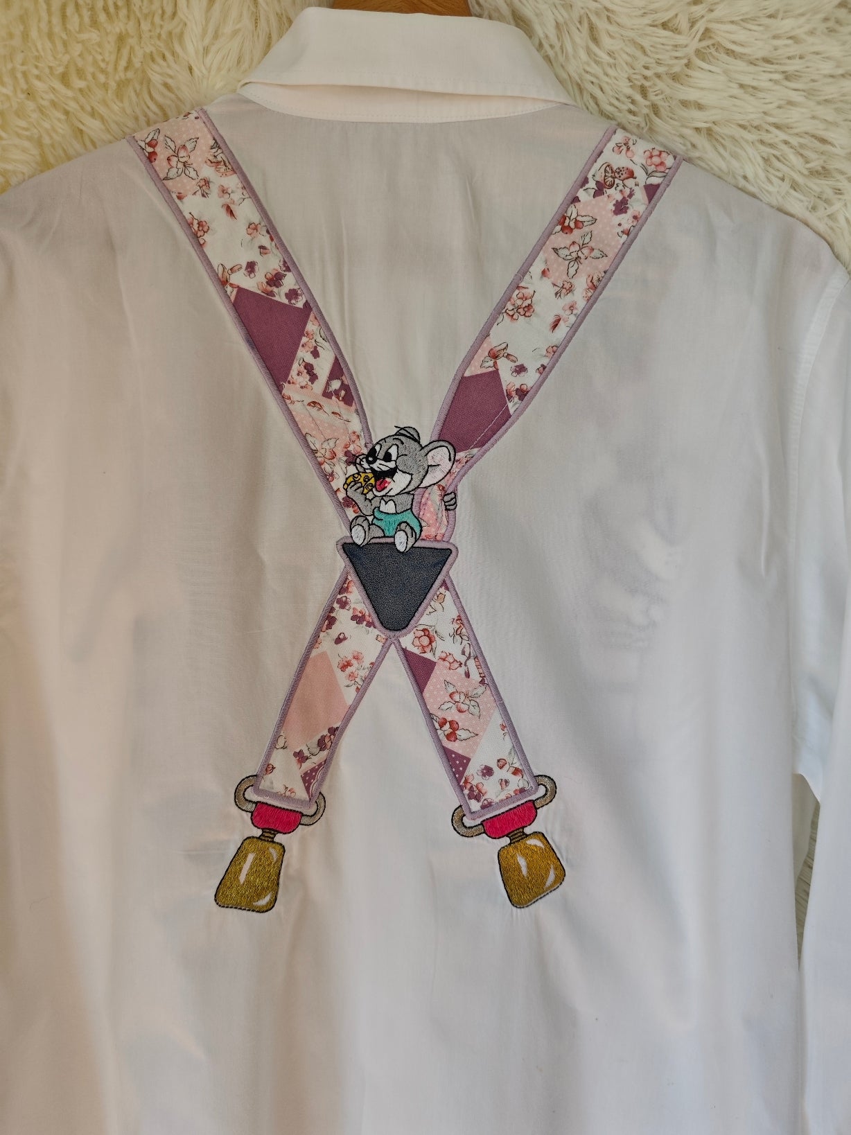 Camicia Tom & Jerry con bretelle disegnate