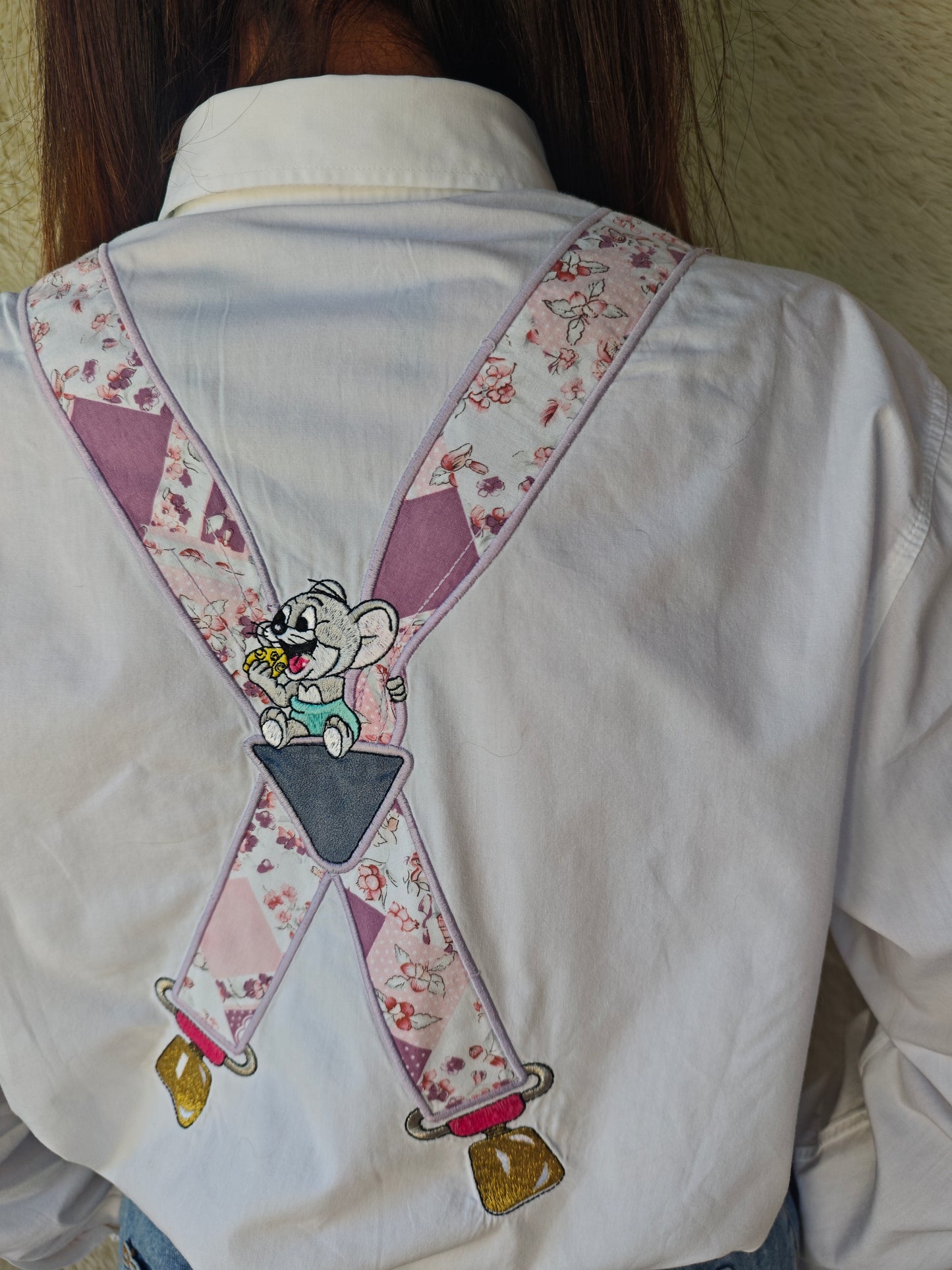 Camicia Tom & Jerry con bretelle disegnate