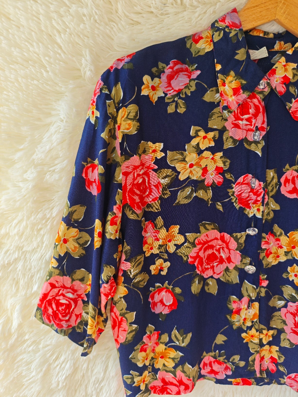 Camicia floreale 100% viscosa