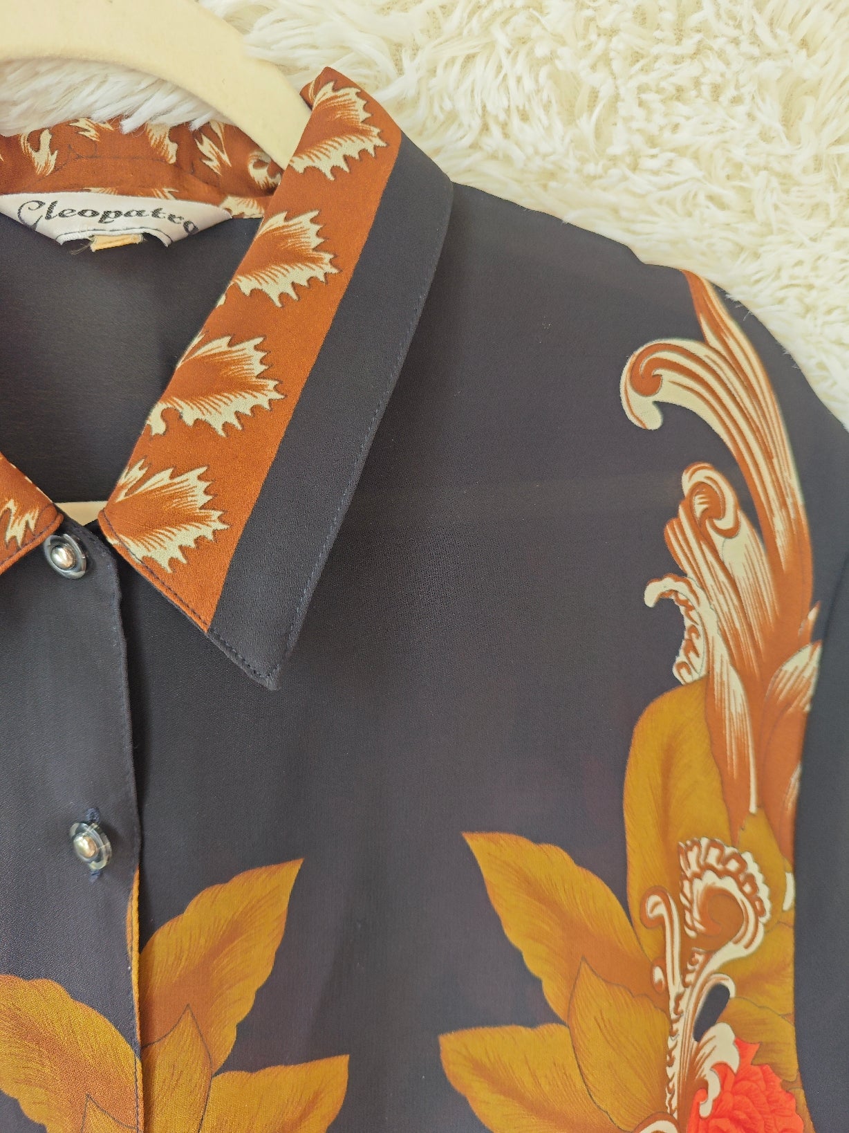 Camicia stile barroco bronzo & nero