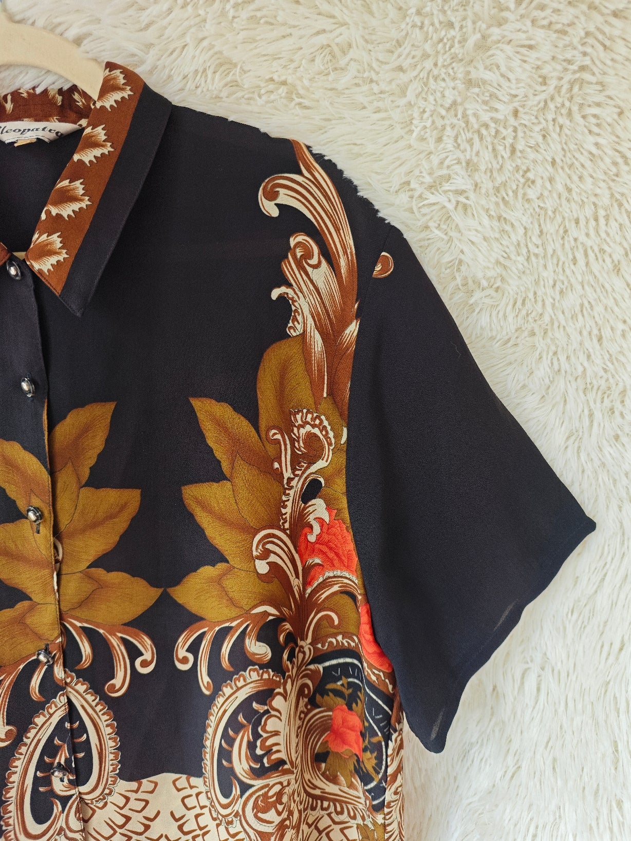 Camicia stile barroco bronzo & nero
