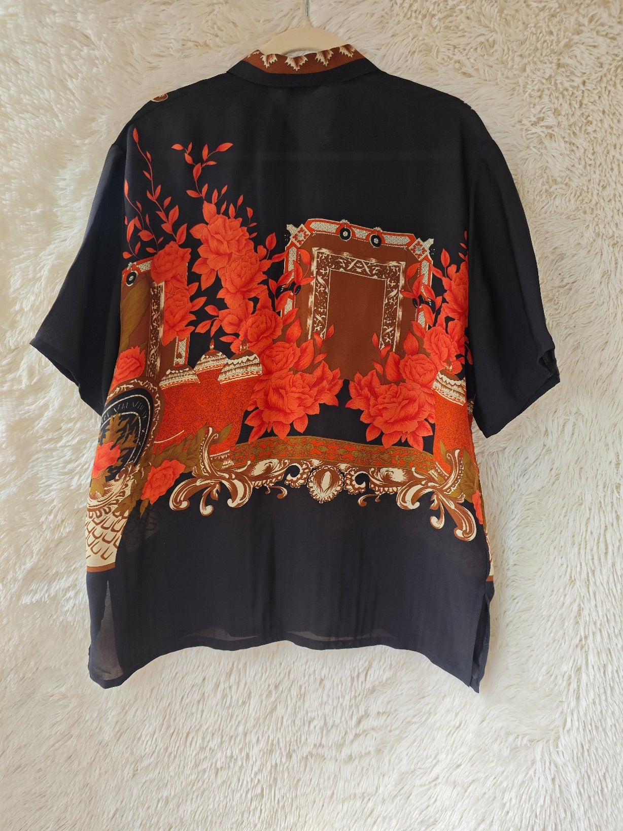 Camicia stile barroco bronzo & nero