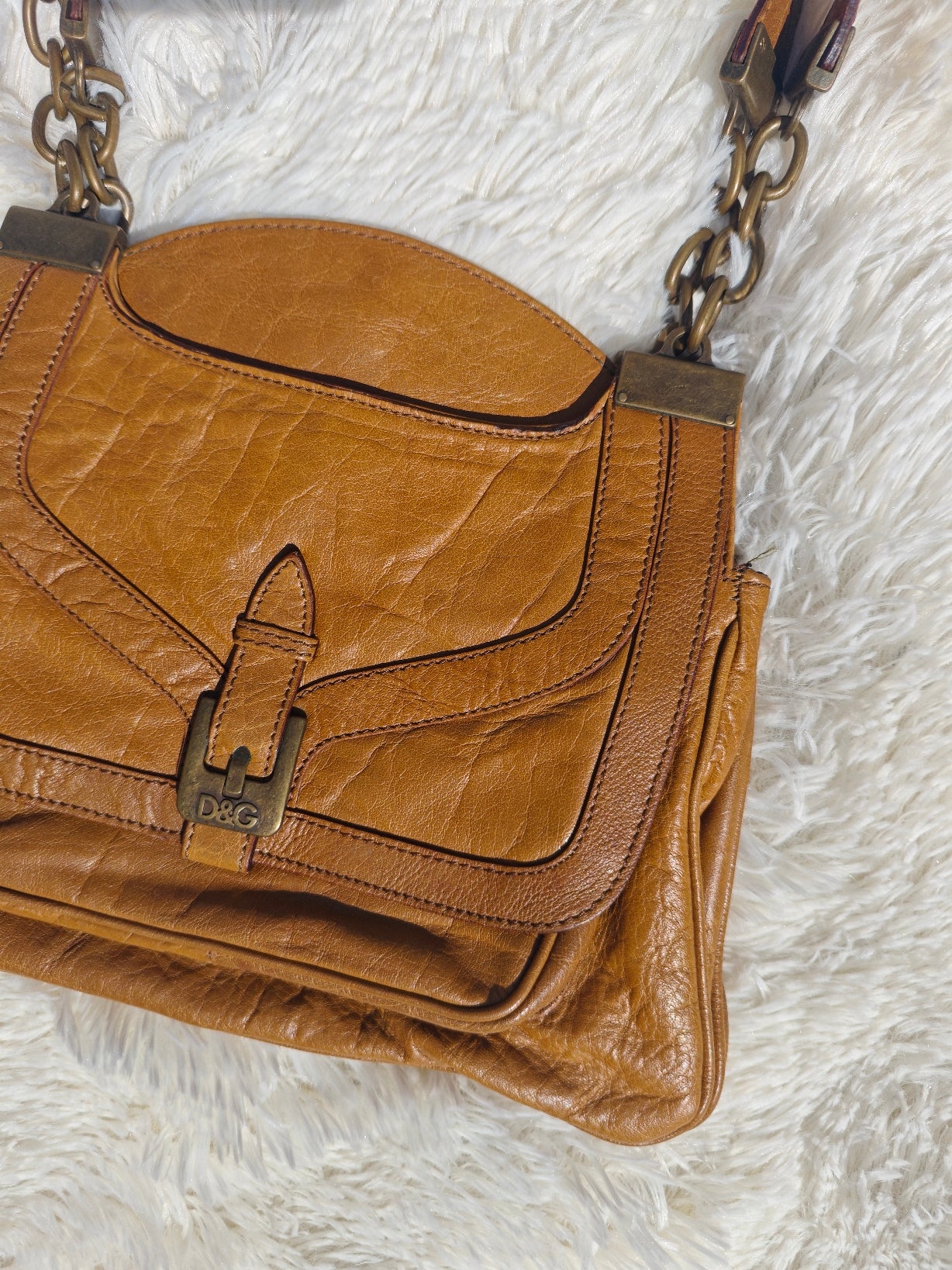 Vintage D&G – Borsa in pelle cammello