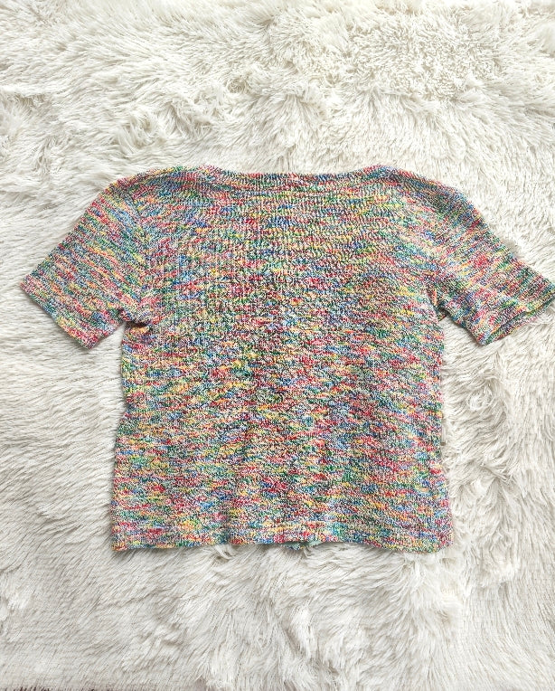 Cardigan multicolor in maglia leggera