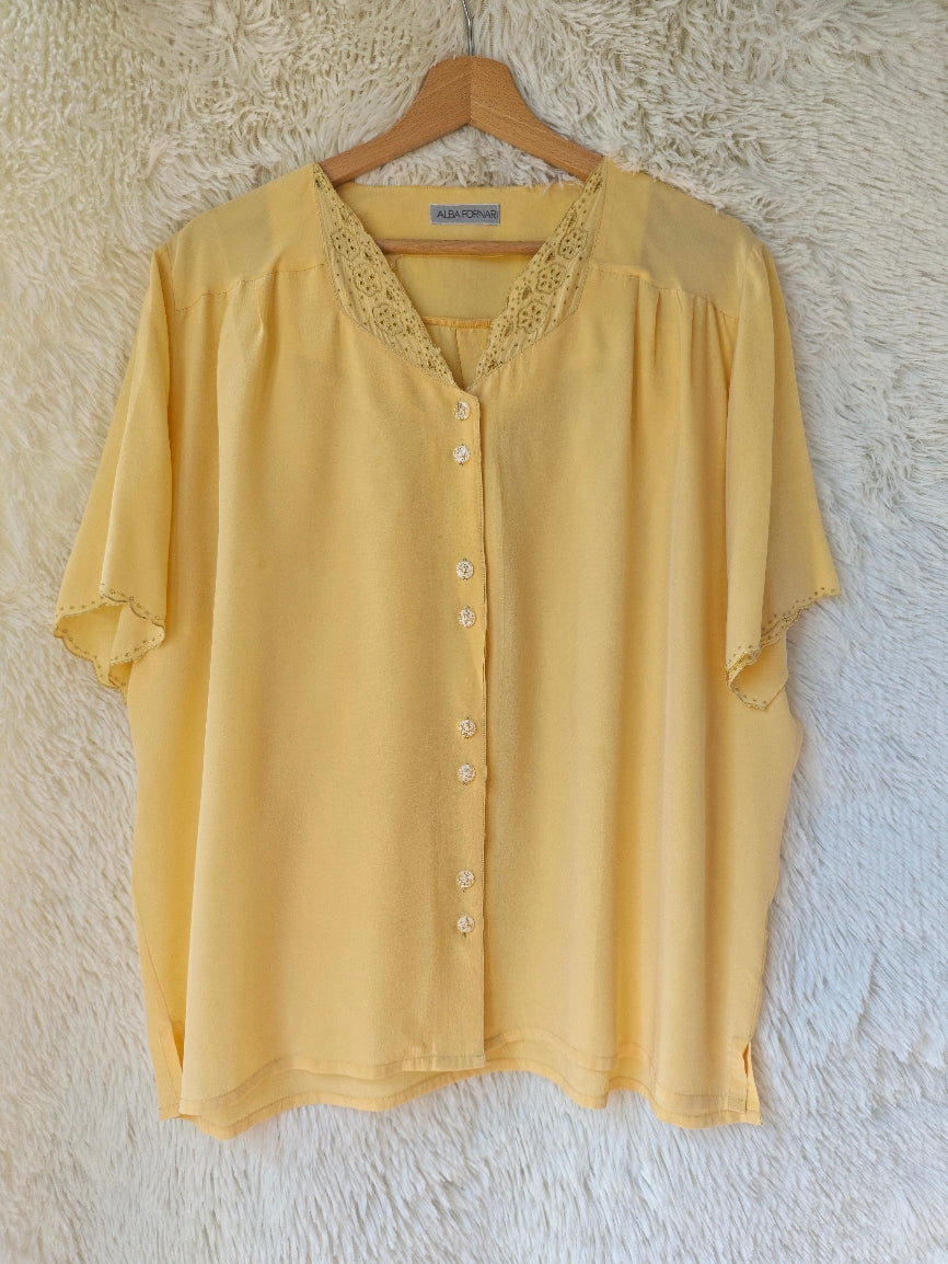 Blusa seta giallo pastello