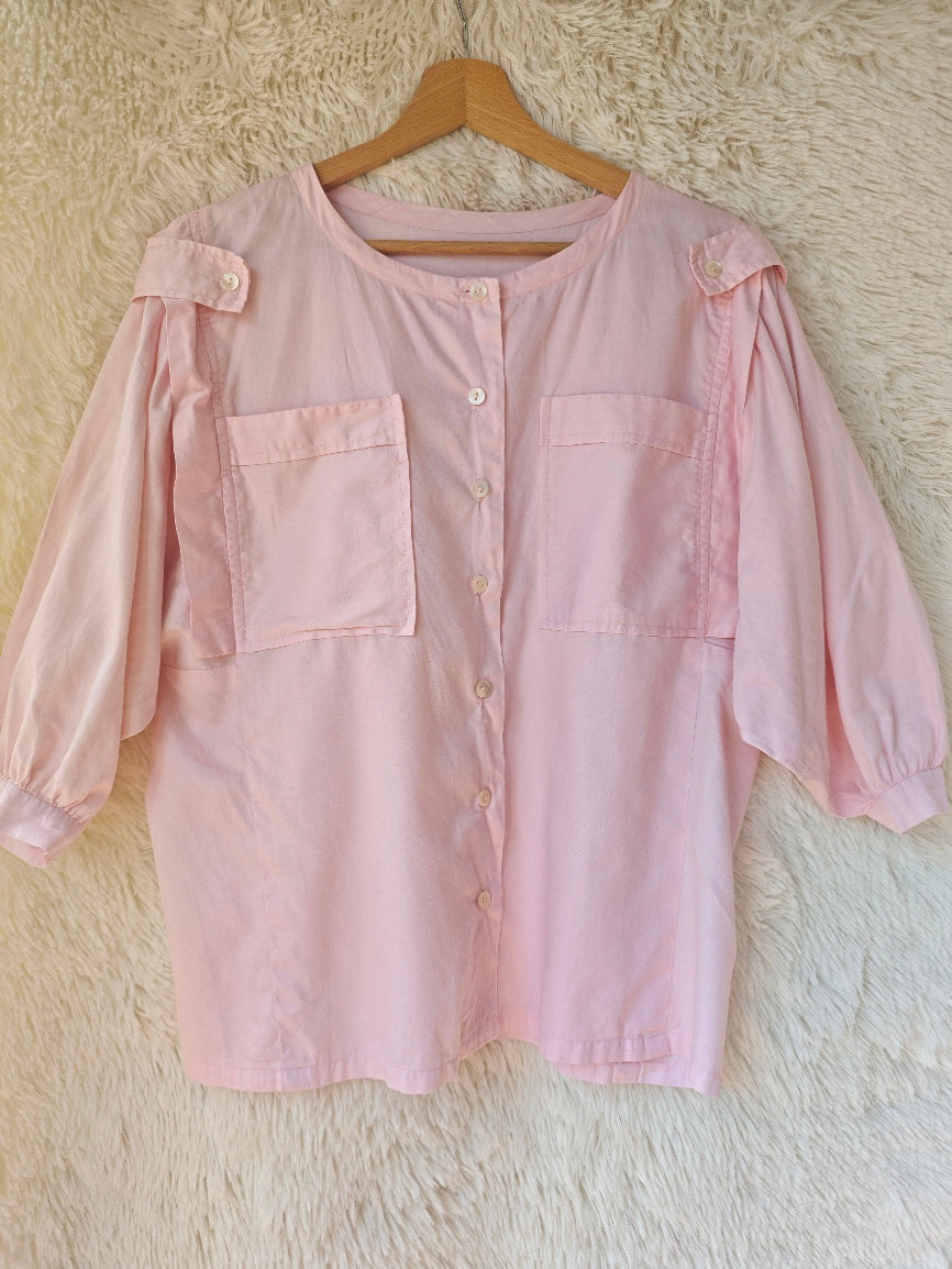 Camicia sartoriale rosa pastello