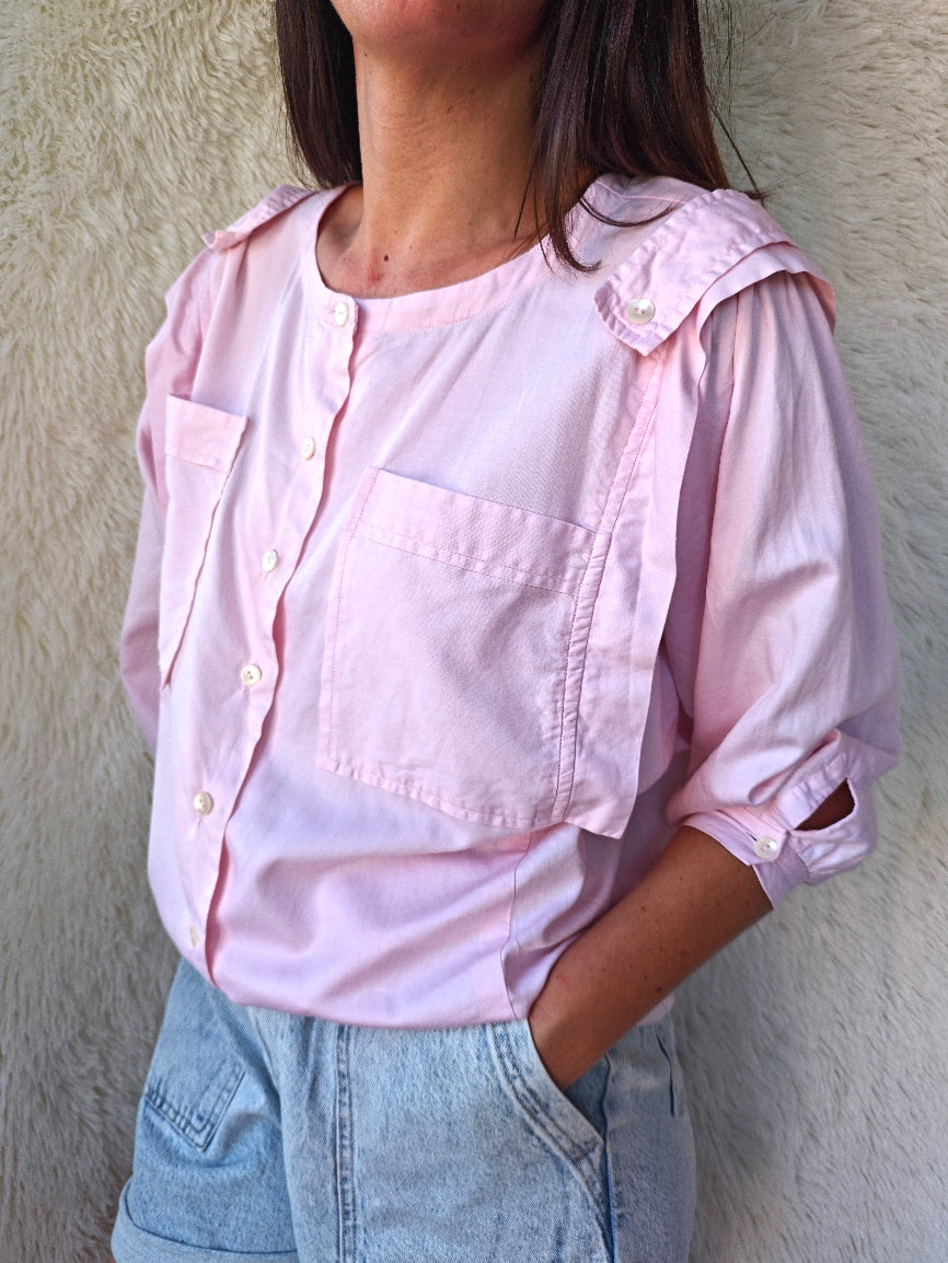 Camicia sartoriale rosa pastello