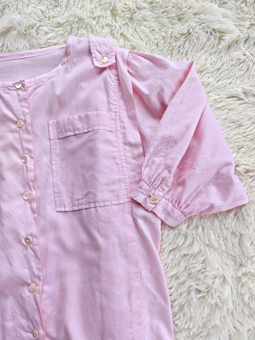 Camicia sartoriale rosa pastello