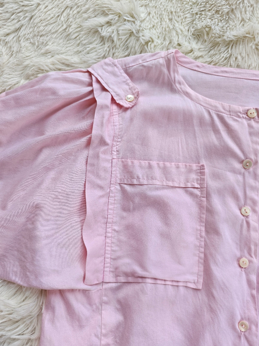 Camicia sartoriale rosa pastello