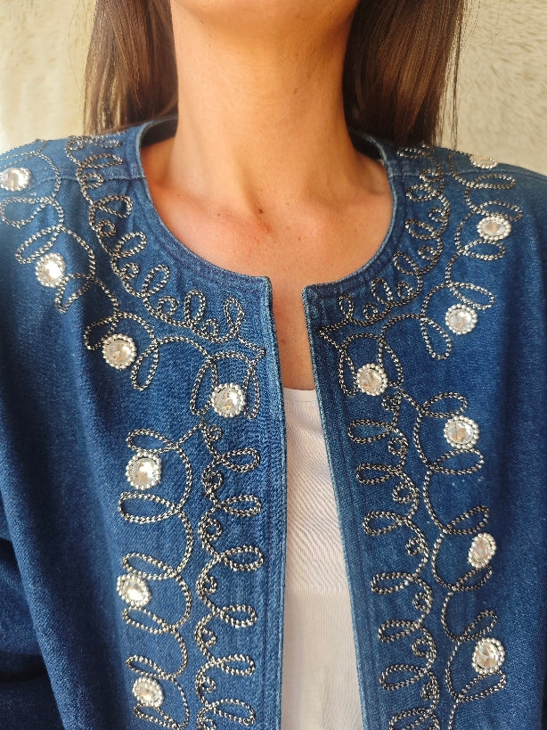 Giacca in denim decorata