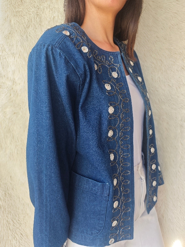 Giacca in denim decorata
