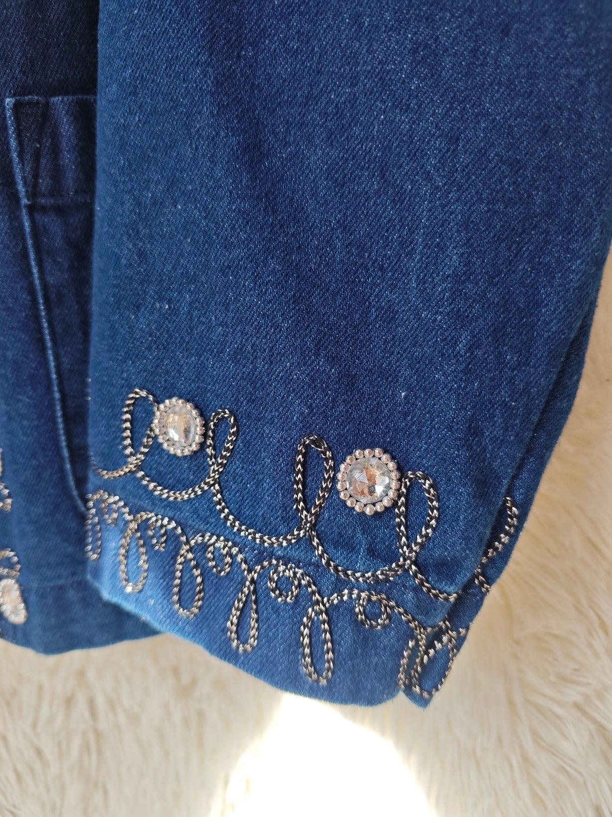 Giacca in denim decorata