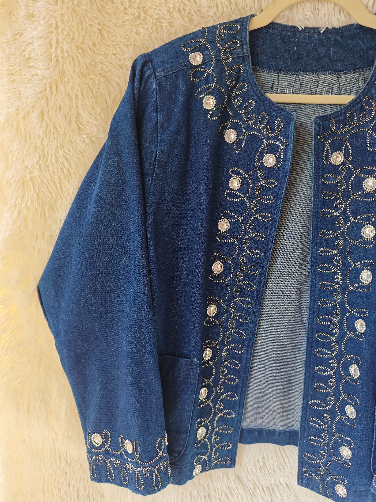 Giacca in denim decorata