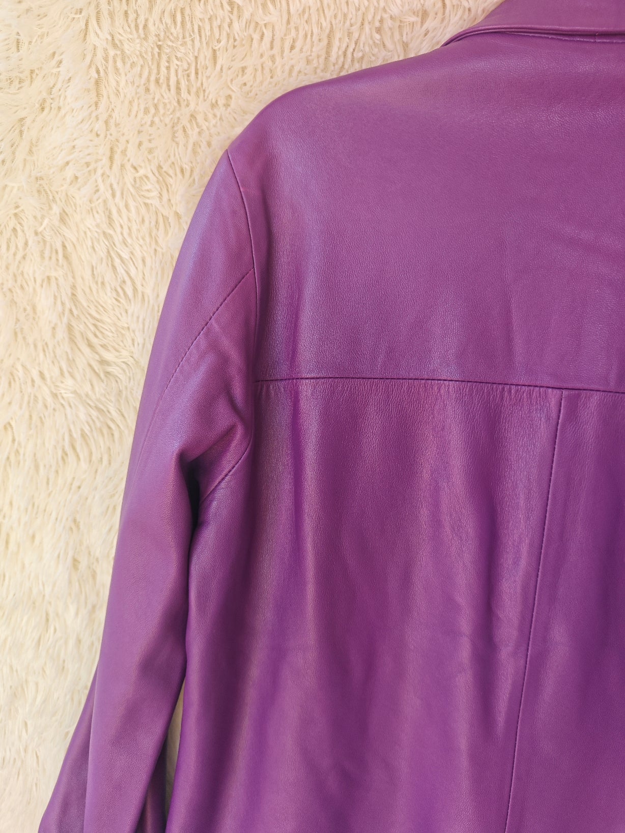 Giacca pelle viola '90