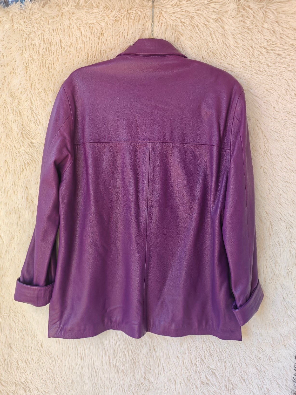 Giacca pelle viola '90