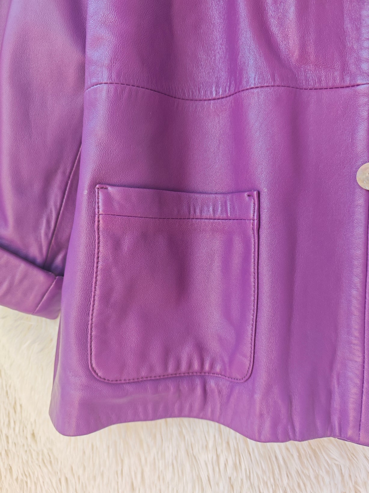 Giacca pelle viola '90