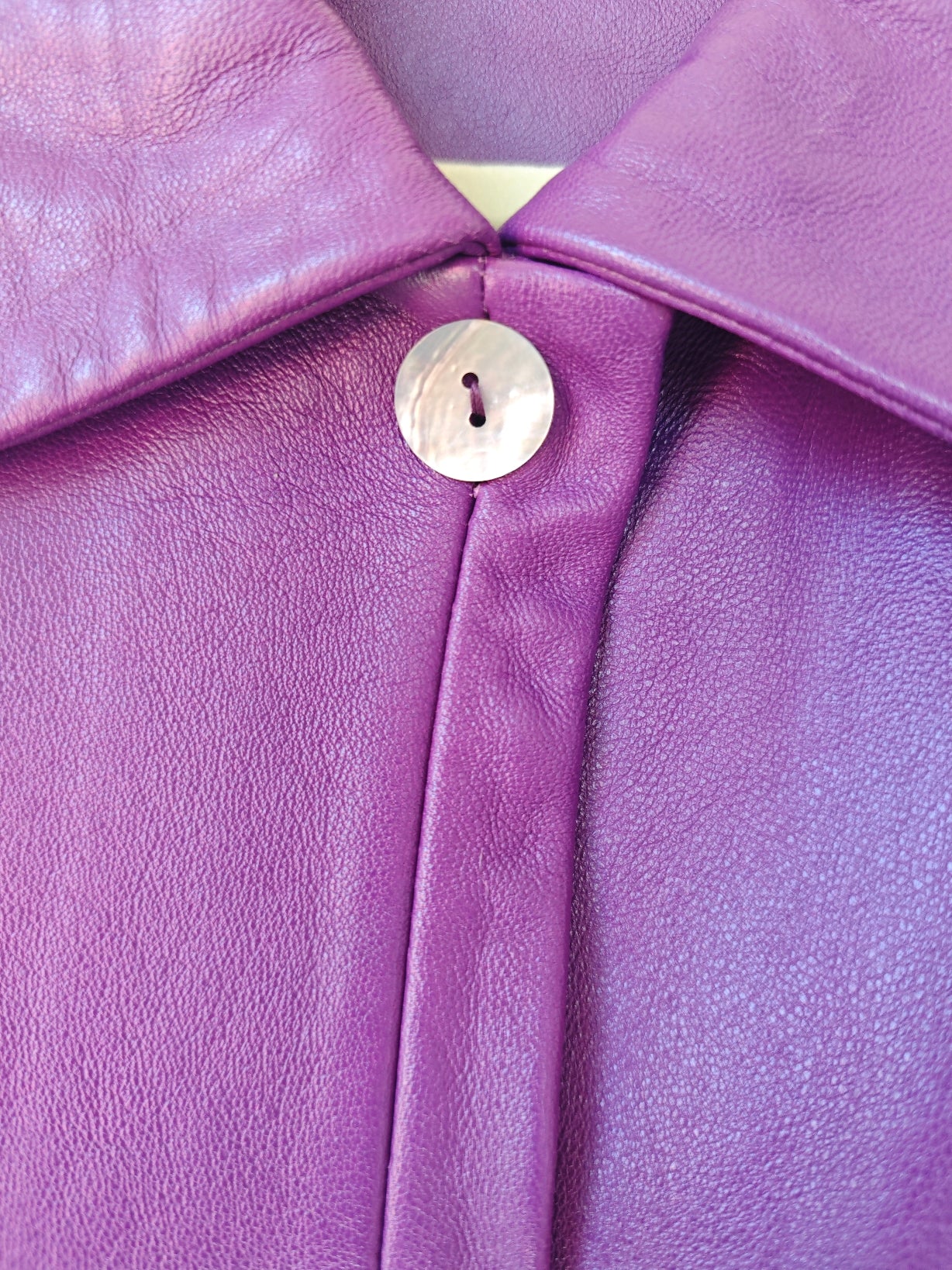 Giacca pelle viola '90