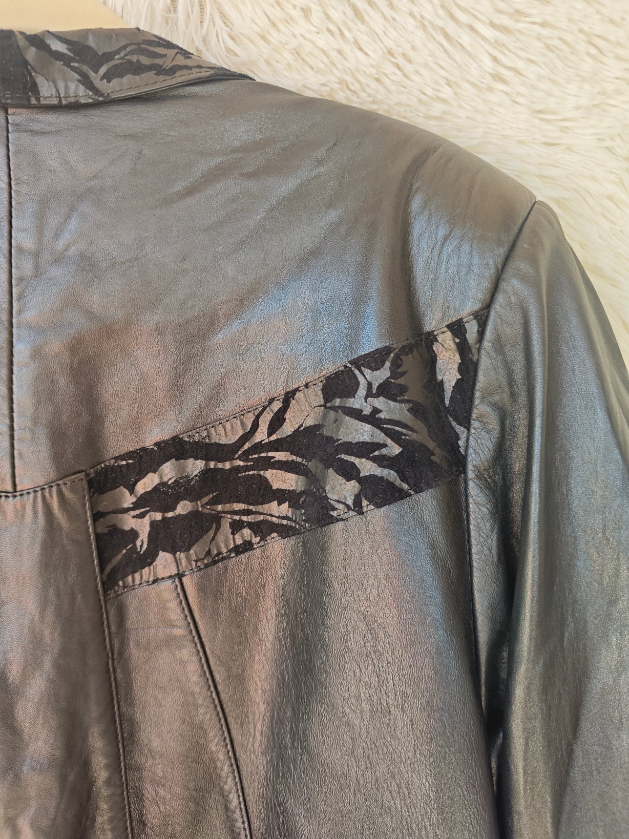 Giacca anni ’80 in pelle ovina