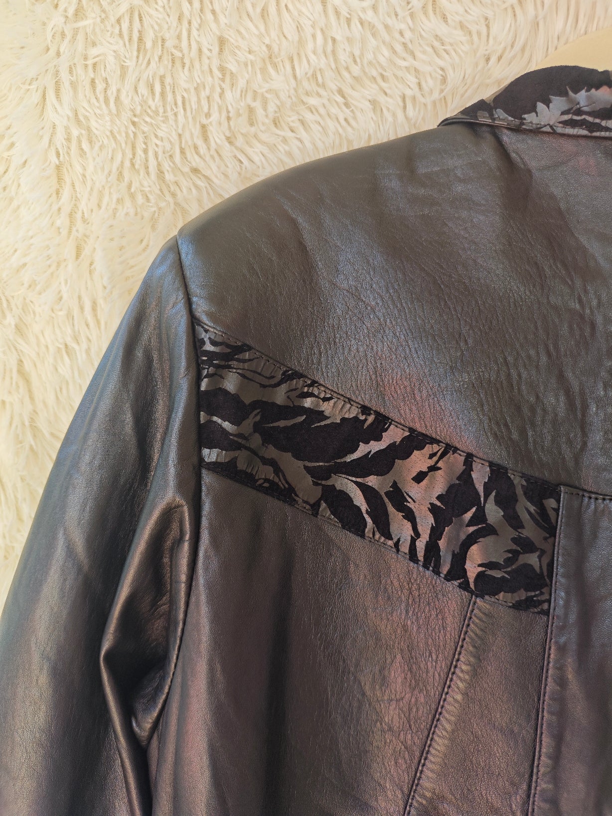 Giacca anni ’80 in pelle ovina