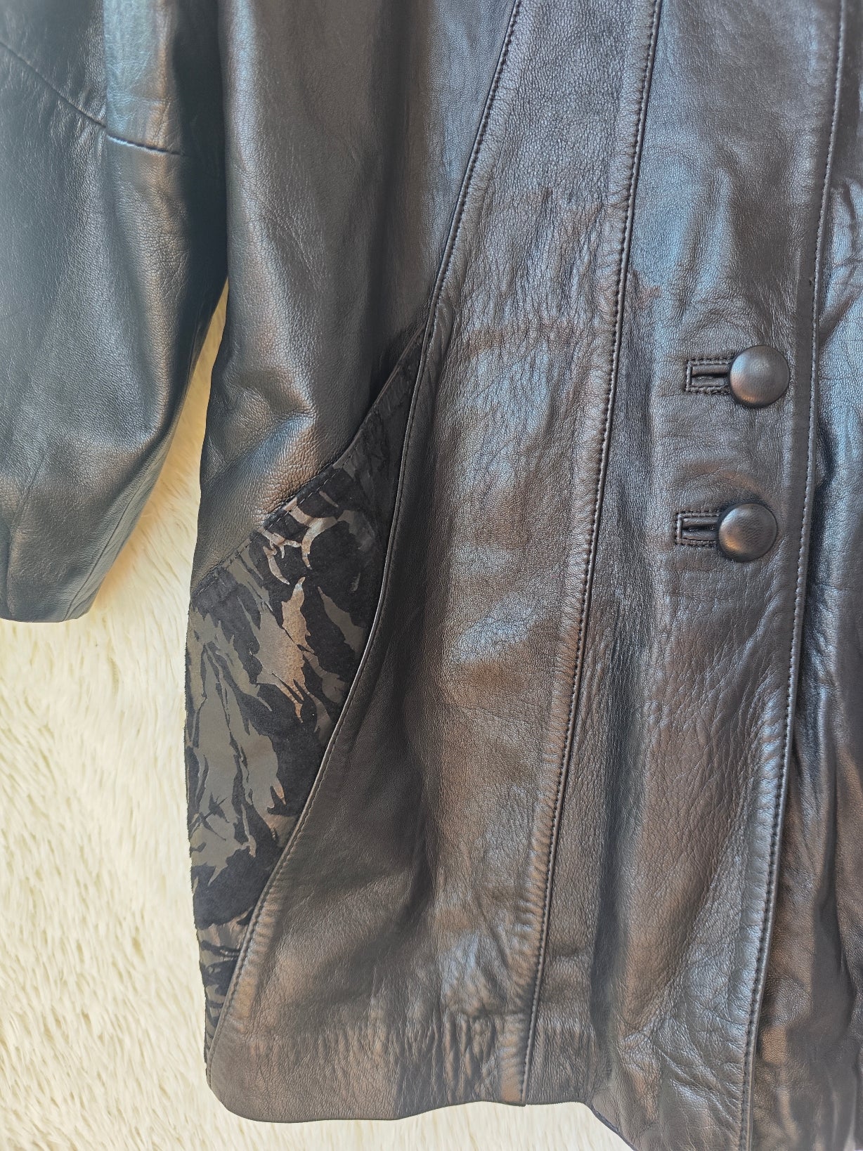 Giacca anni ’80 in pelle ovina