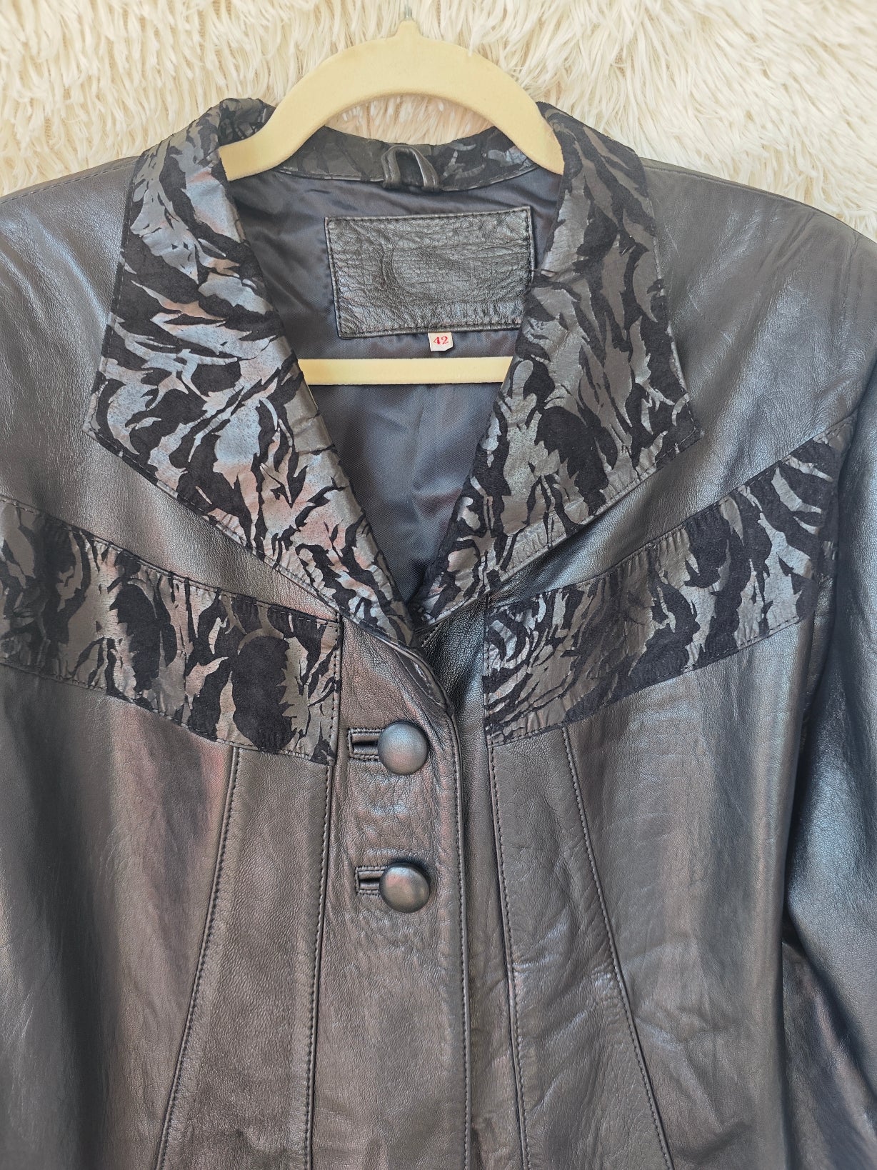 Giacca anni ’80 in pelle ovina