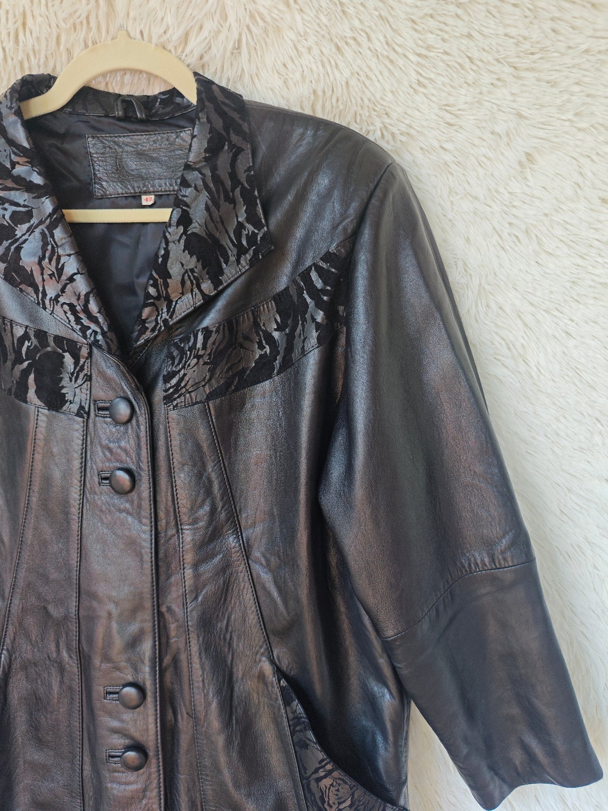 Giacca anni ’80 in pelle ovina