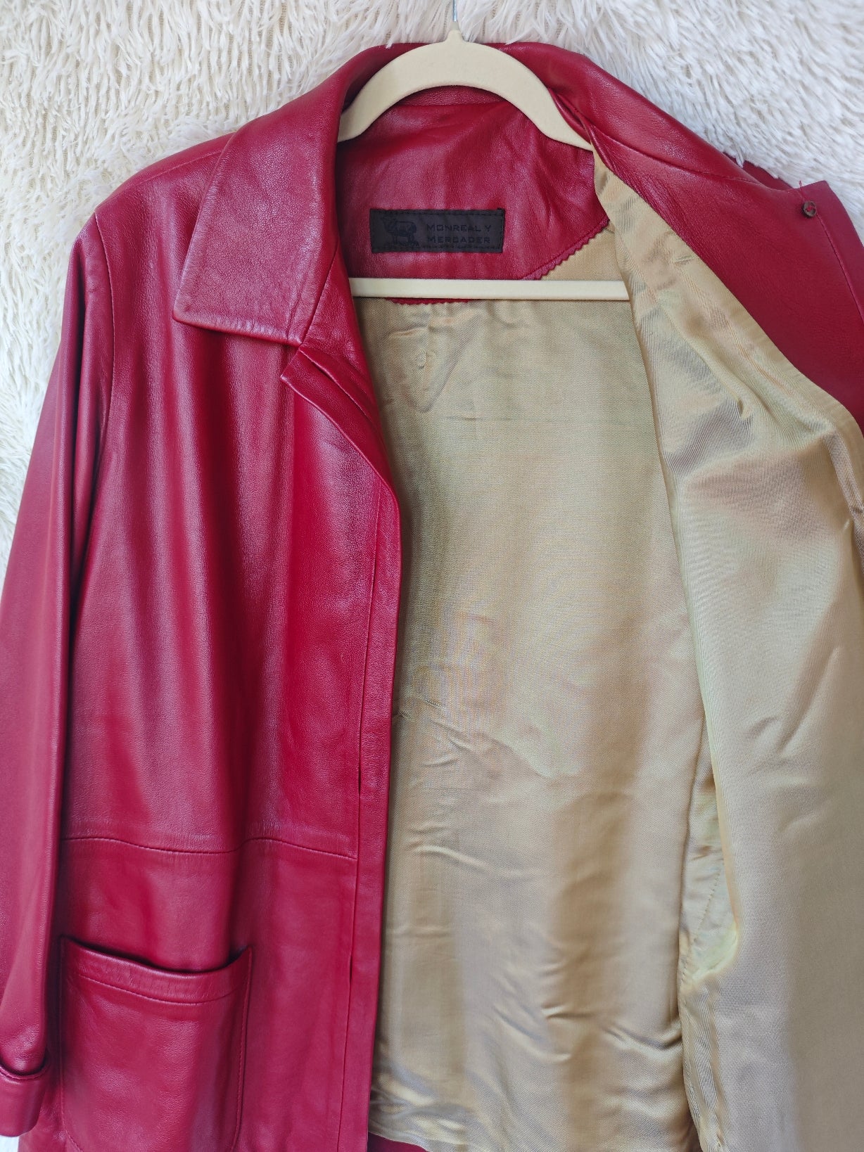 Giacca pelle bordeaux '90
