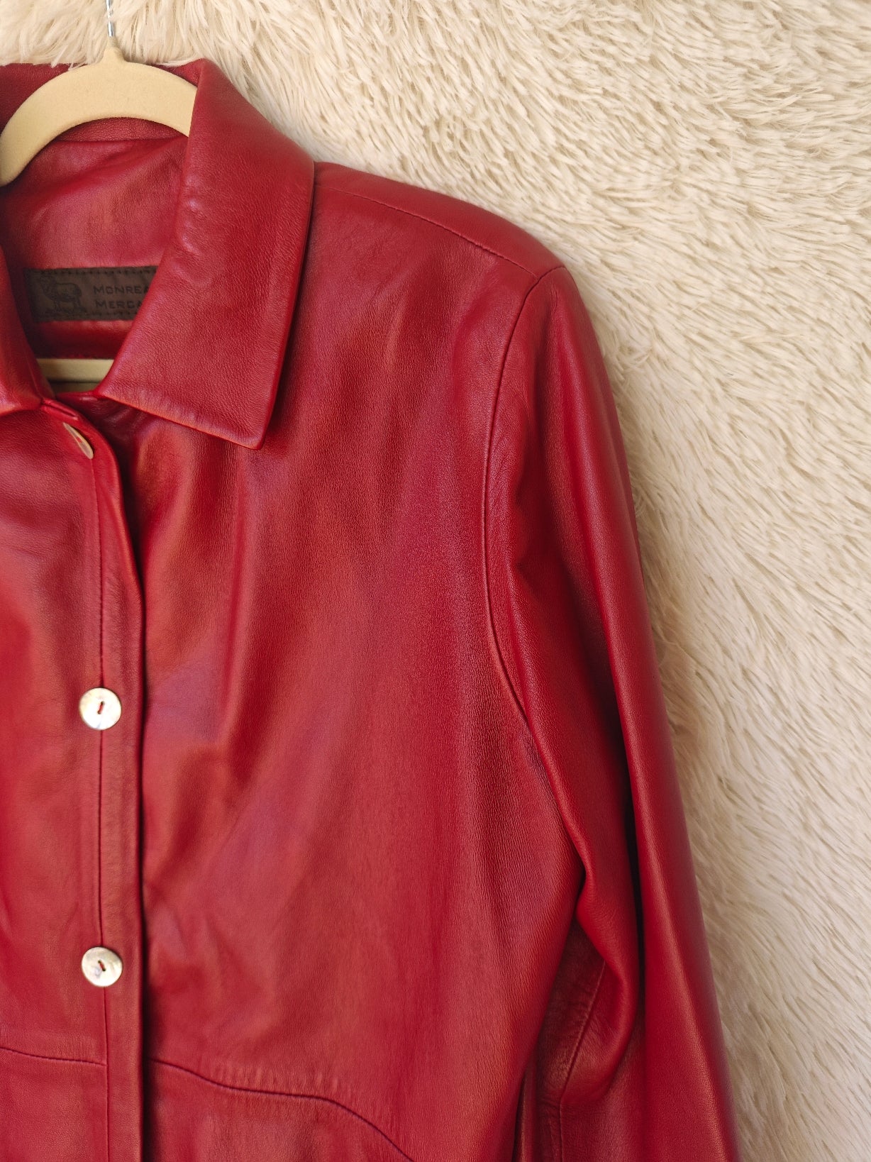 Giacca pelle bordeaux '90