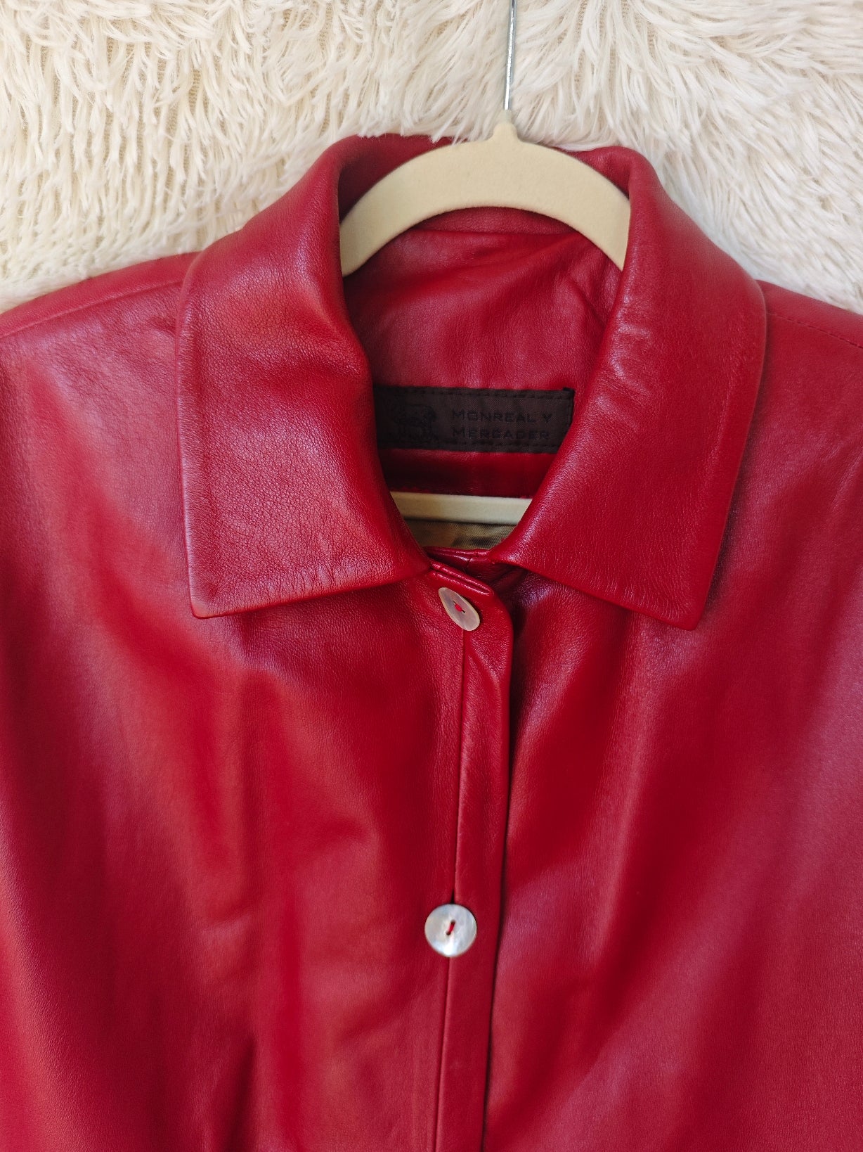 Giacca pelle bordeaux '90