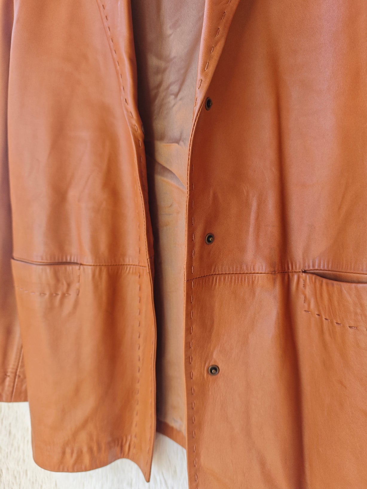Giacca pelle Cognac '90