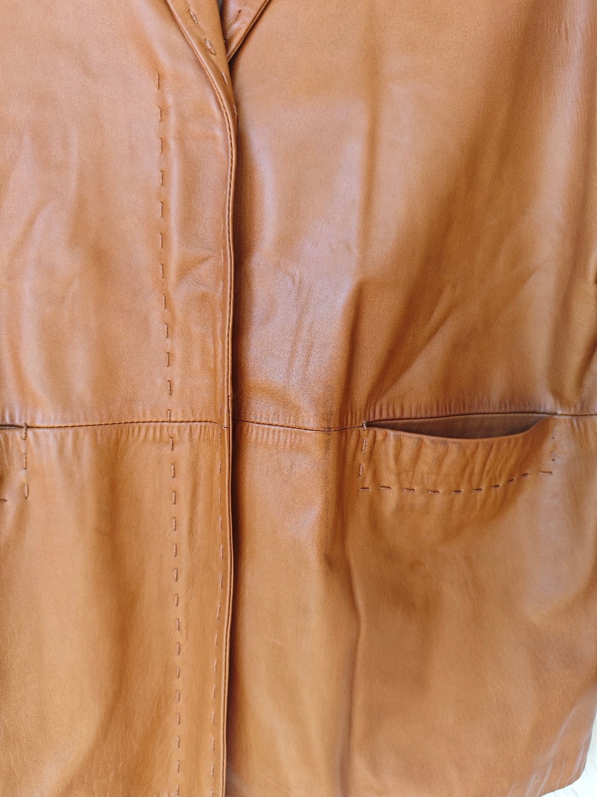 Giacca pelle Cognac '90