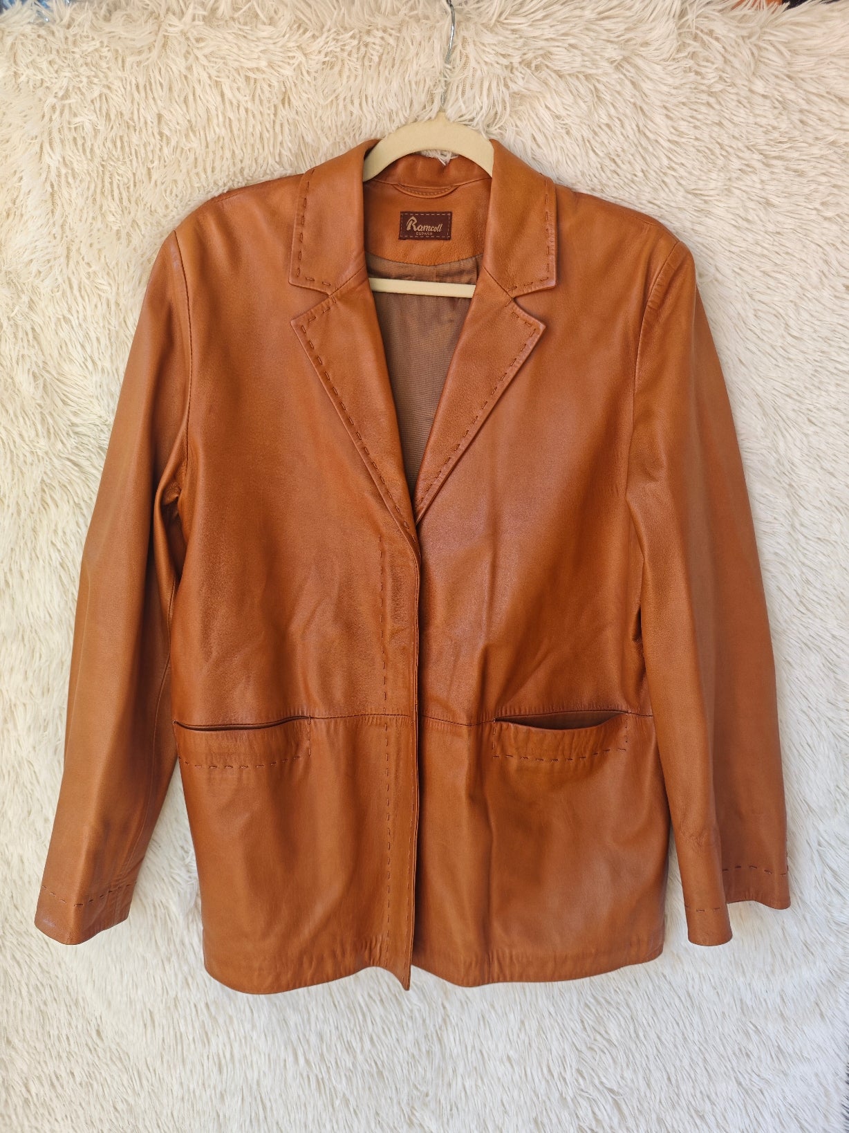 Giacca pelle Cognac '90