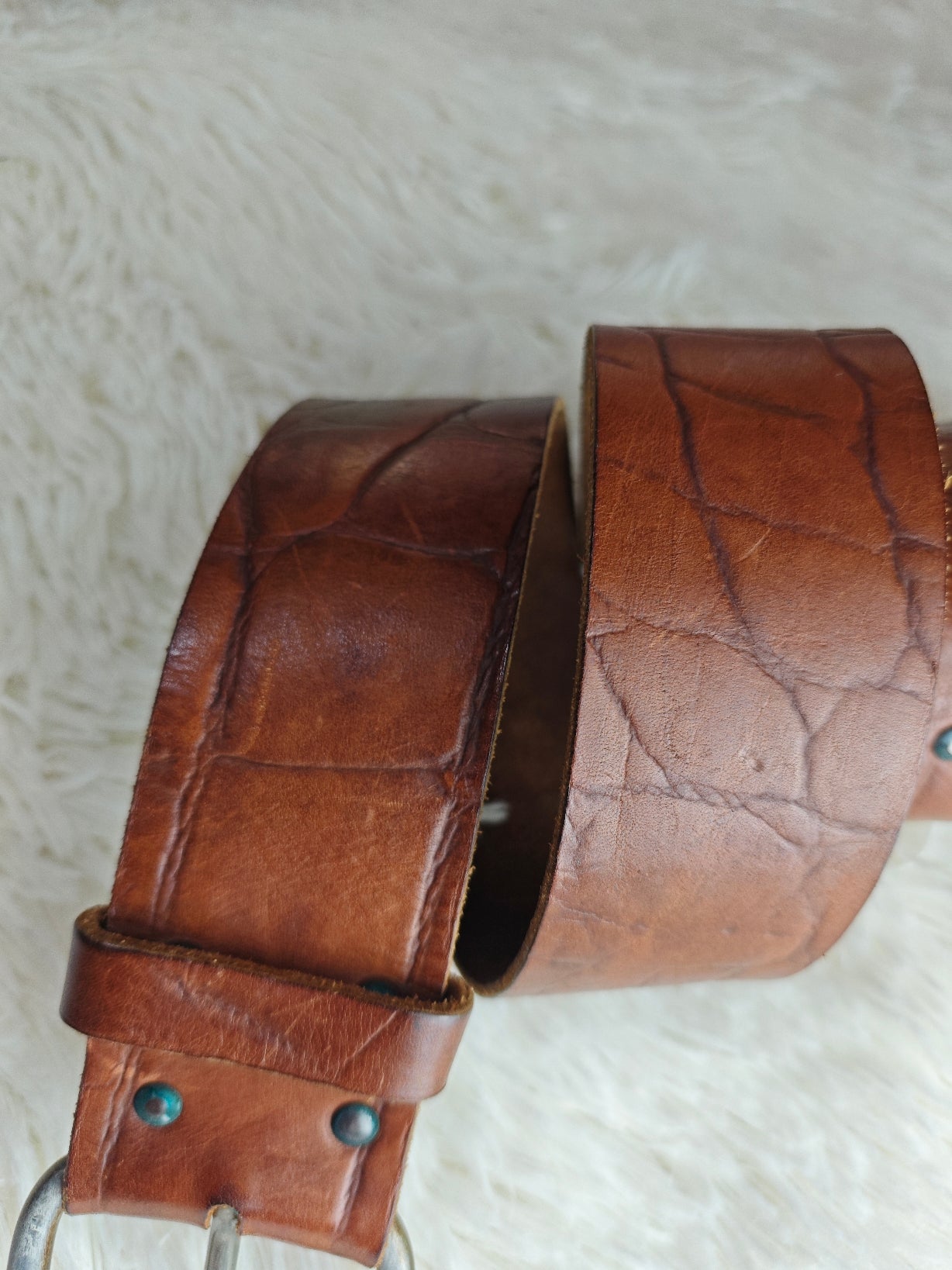 Cintura pelle marrone Cocco