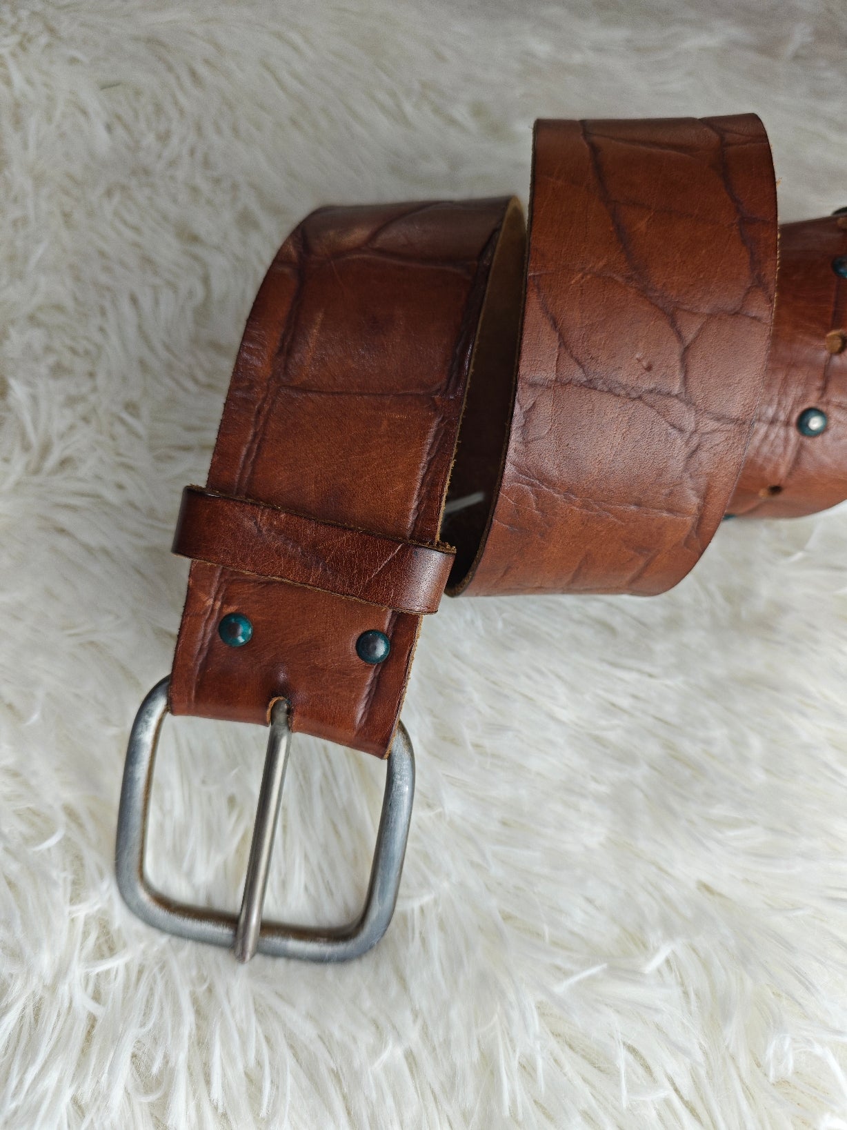 Cintura pelle marrone Cocco