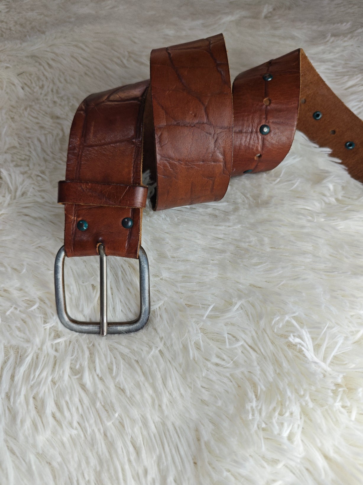 Cintura pelle marrone Cocco