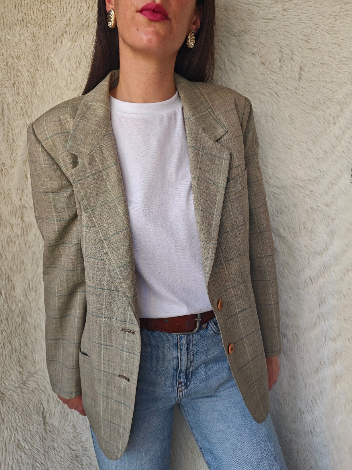 Blazer a quadri lana
