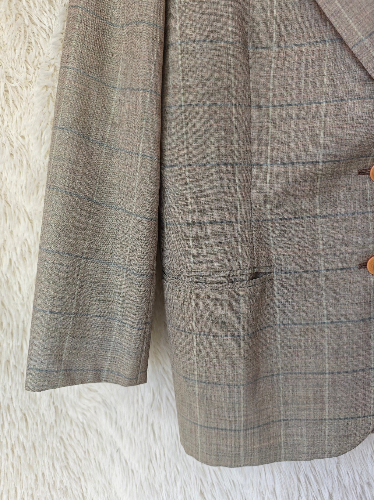 Blazer a quadri lana