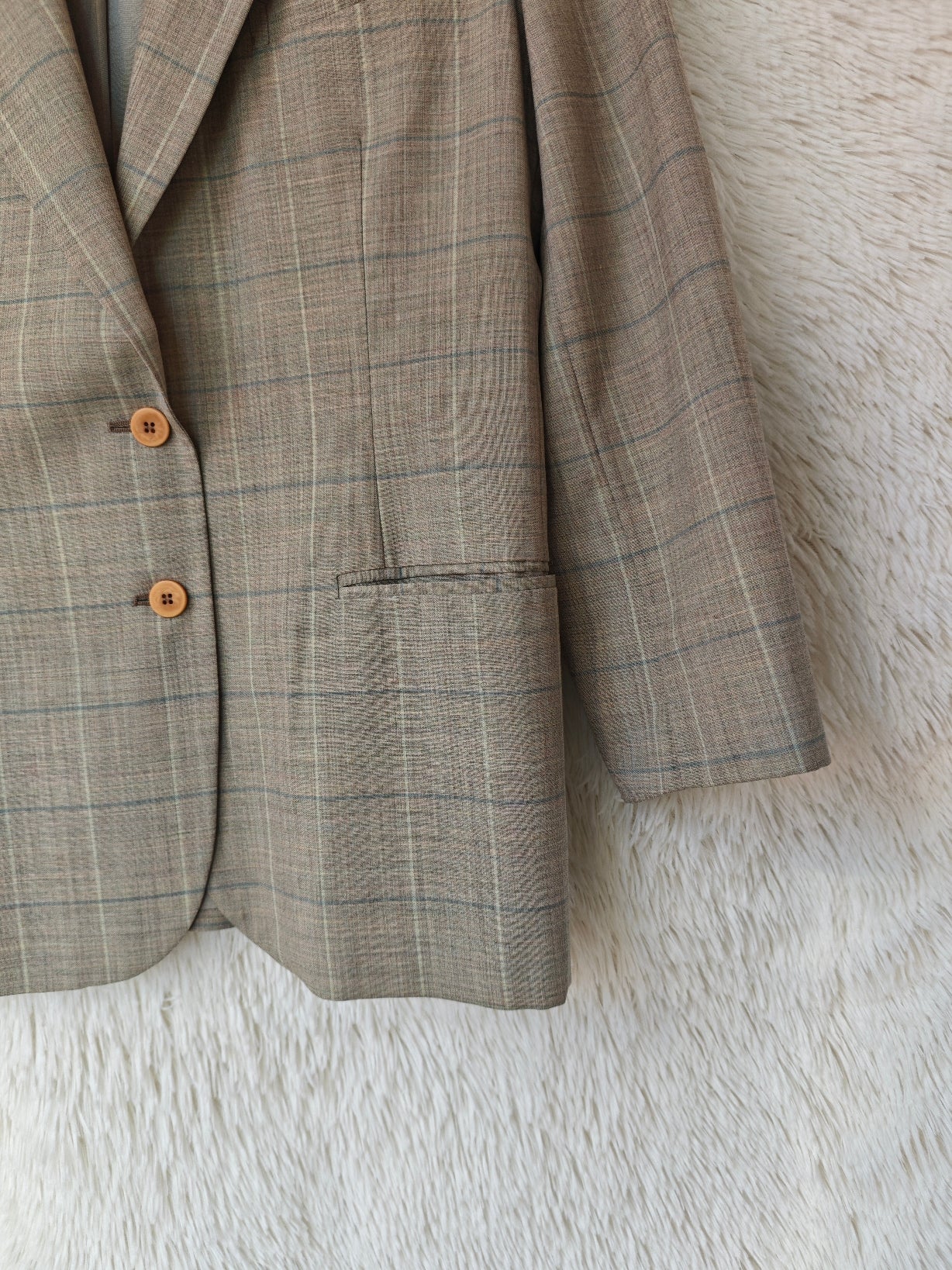 Blazer a quadri lana
