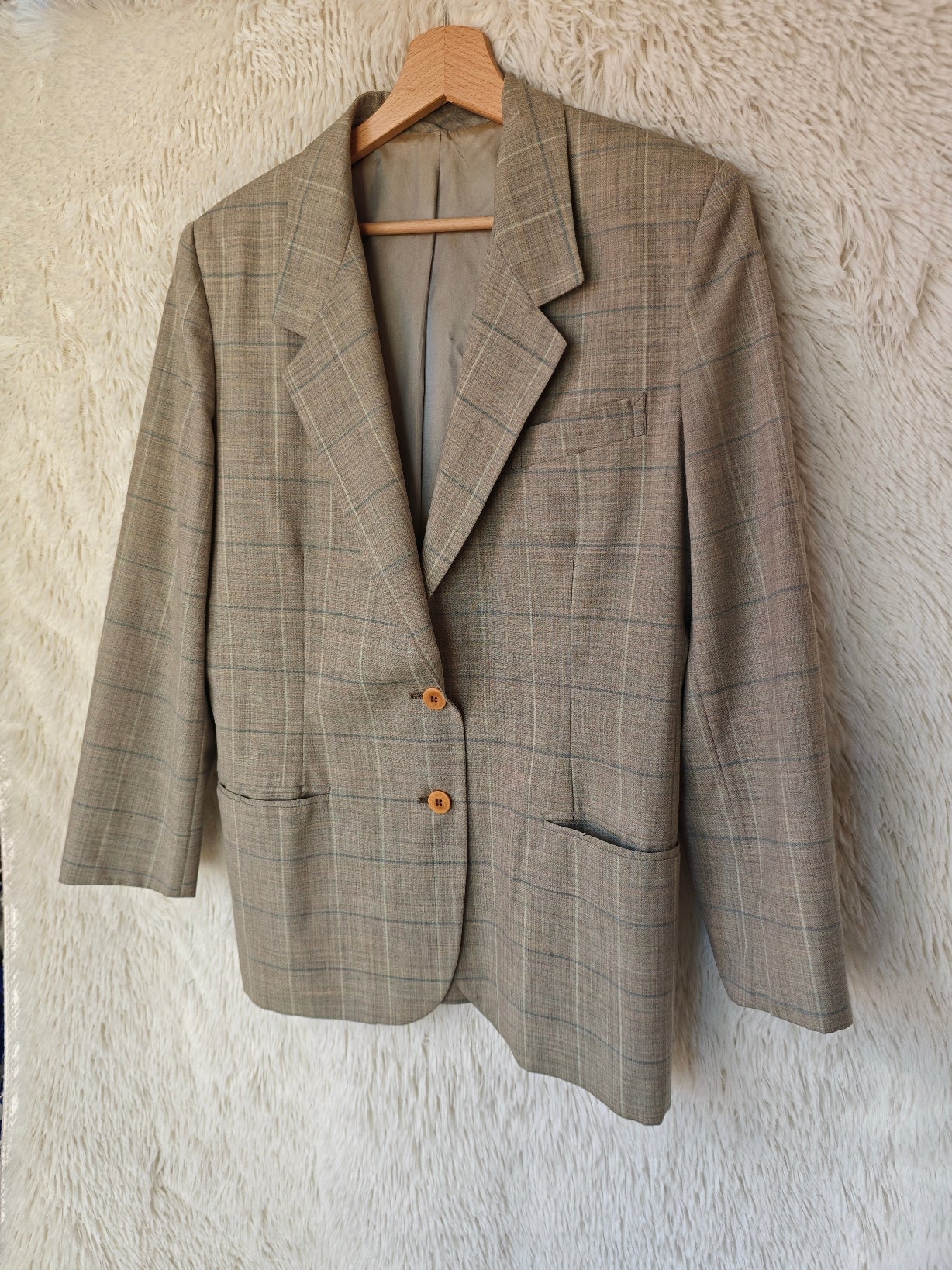 Blazer a quadri lana